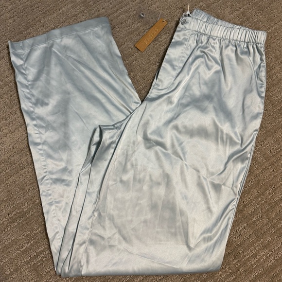 SKIMS Hotel Shine XS Pajama Bottom - Light Blue - Picture 3 of 4